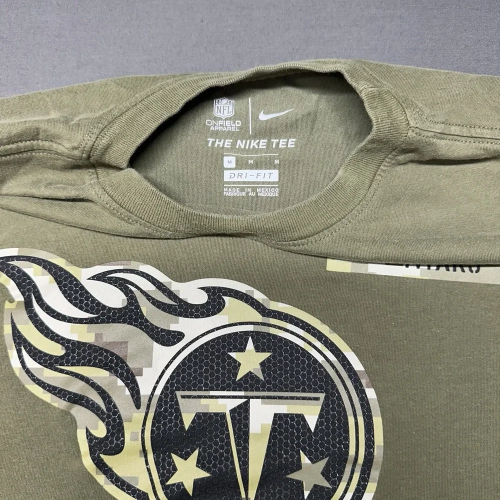 Tennessee Titans Nike Salute to Service Long Sleeve Shirt - Men's Medium - Olive